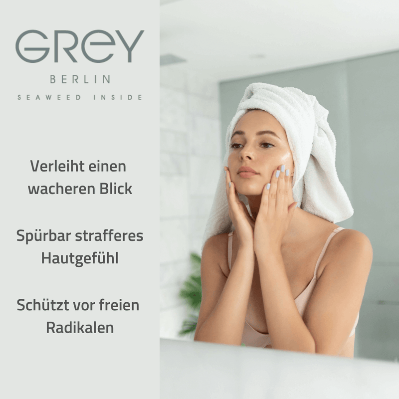 GREY Berlin Magic Eye Cream strafft die Hautpartie und spendet Feuchtigkeit. Für einen wacheren Blick