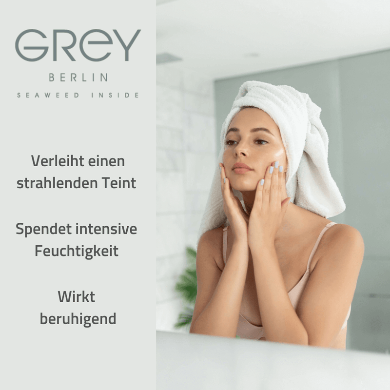 GREY Berlin pflegende Gesichtsmaske verleiht einen strahlenden Teint. Spendet intensive Feuchtigkeit und wirkt beruhigend.